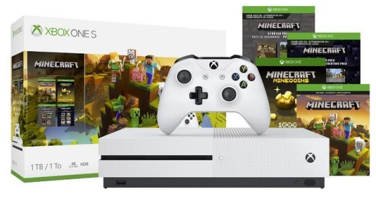 Microsoft Xbox One S 500 GB Minecraft Creators Bundle + 1000 Minecoins ...