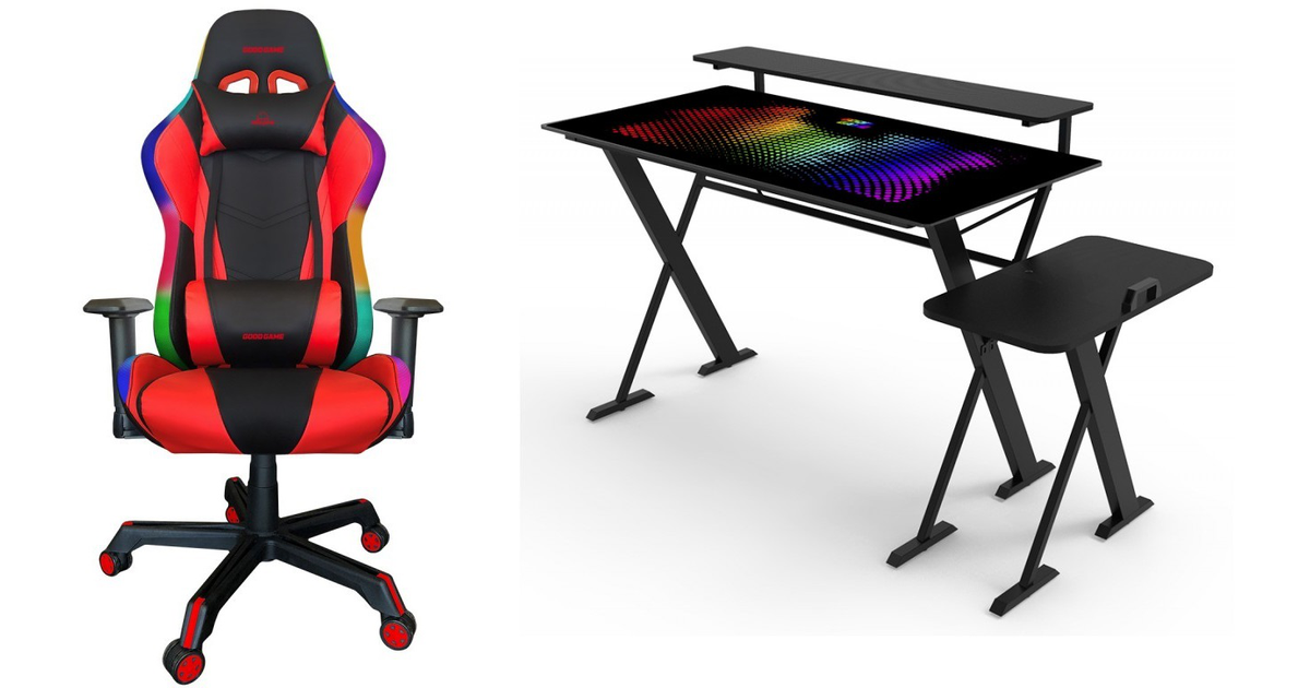 Good Game Razorback RGB - Inferno Red + Escritorio Gamer RGB Negro ...