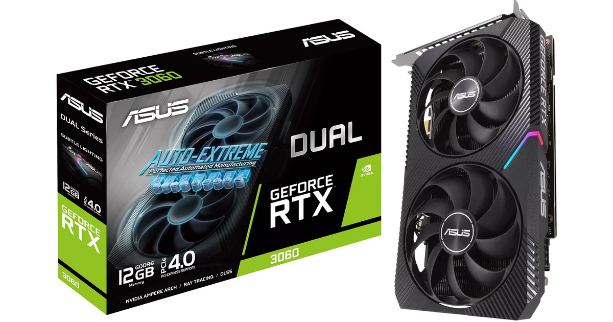 ズーマー Tarjeta de Video Asus Dual GeForce RTX 3060 Ti OC Edition, 8GB