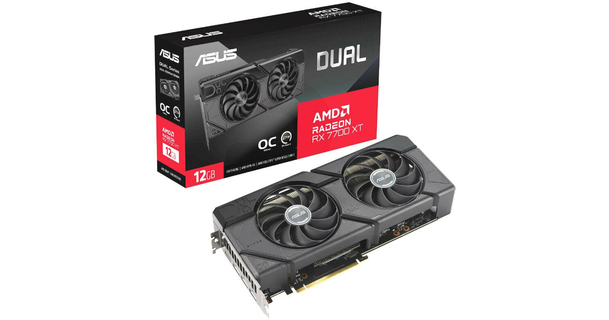 ASUS Dual Radeon RX 7700 XT OC Edition 12GB GDDR6 [DUAL-RX7700XT