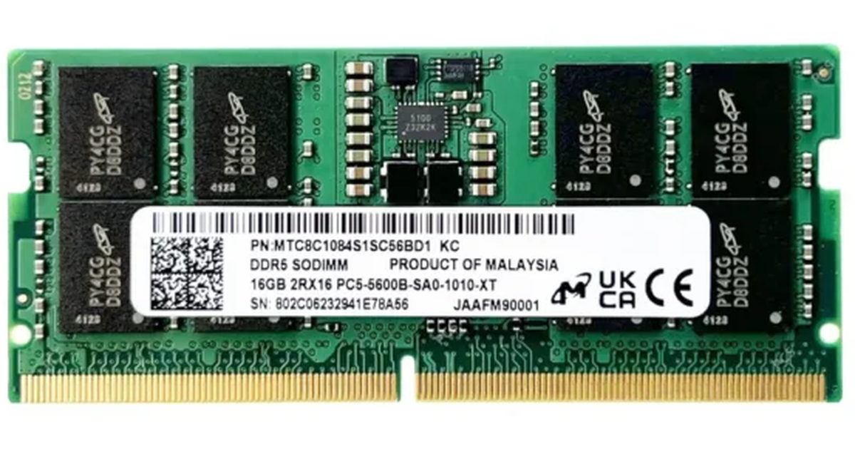 Micron MTC8C1084S1SC56BD1 (1 x 16 GB | SO-DIMM DDR5-5600