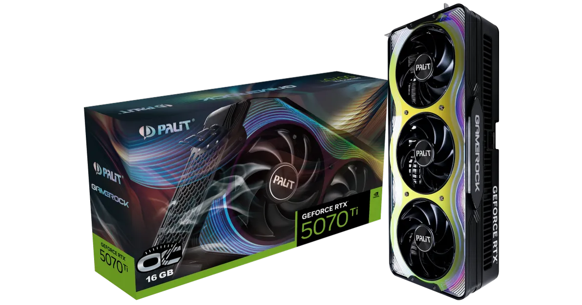 Palit GeForce RTX 5070 Ti GameRock OC [NE7507TH19T2-GB2030G