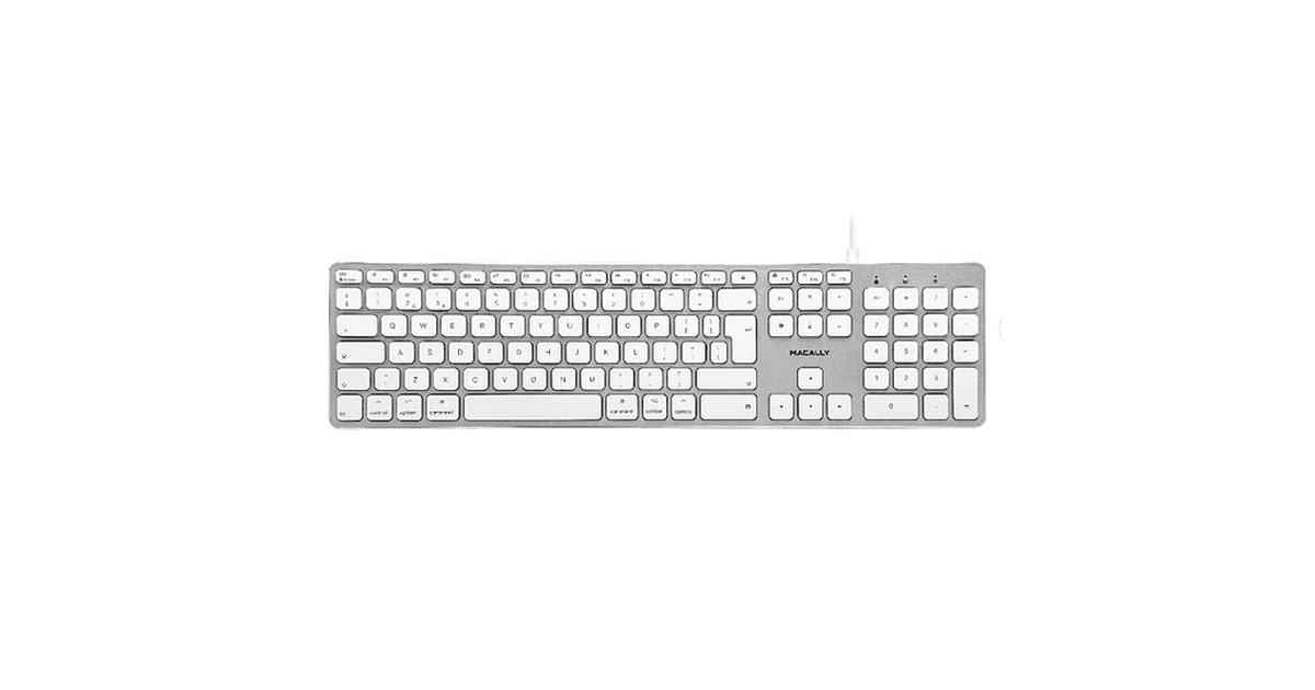 Macally USB Keyboard con Hub Integrado (UCZKEYHUBW-ES) | SoloTodo.cl