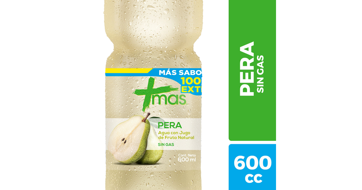 MAS Agua Saborizada Mas Pera Sin Gas (600 mL.) | SoloTodo.cl