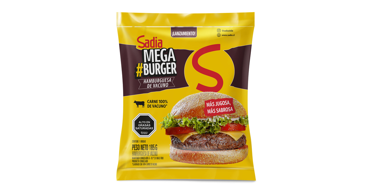 Sadia Hamburguesa de Vacuno (185 g.) | SoloTodo.cl