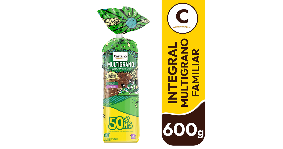 Castaño Pan Molde Multigrano (1 un. / 600 g.) | SoloTodo.cl
