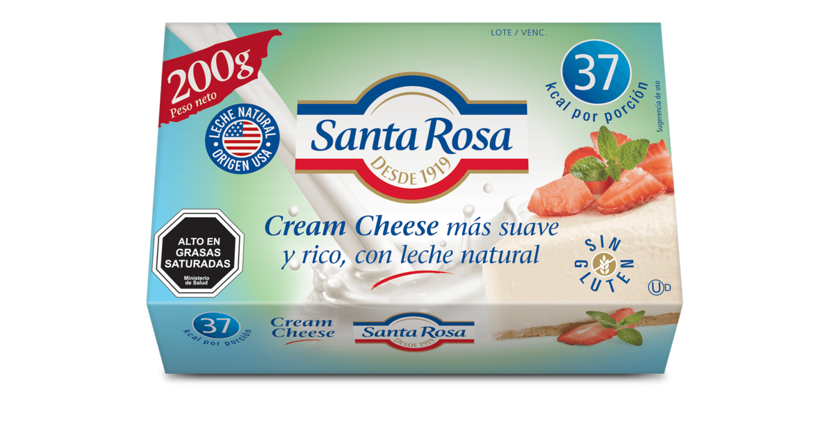 Santa Rosa Cream Cheese Light (1 un. / 200 g.) | SoloTodo.cl