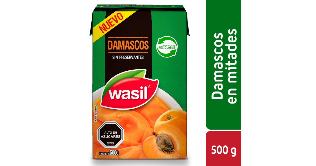 Wasil Damascos en Conserva Mitades (500 g.) | SoloTodo.cl