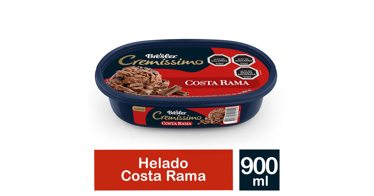 Bresler Helado Cremissimo Costa Rama (1 un. / 900 mL.) | SoloTodo.cl