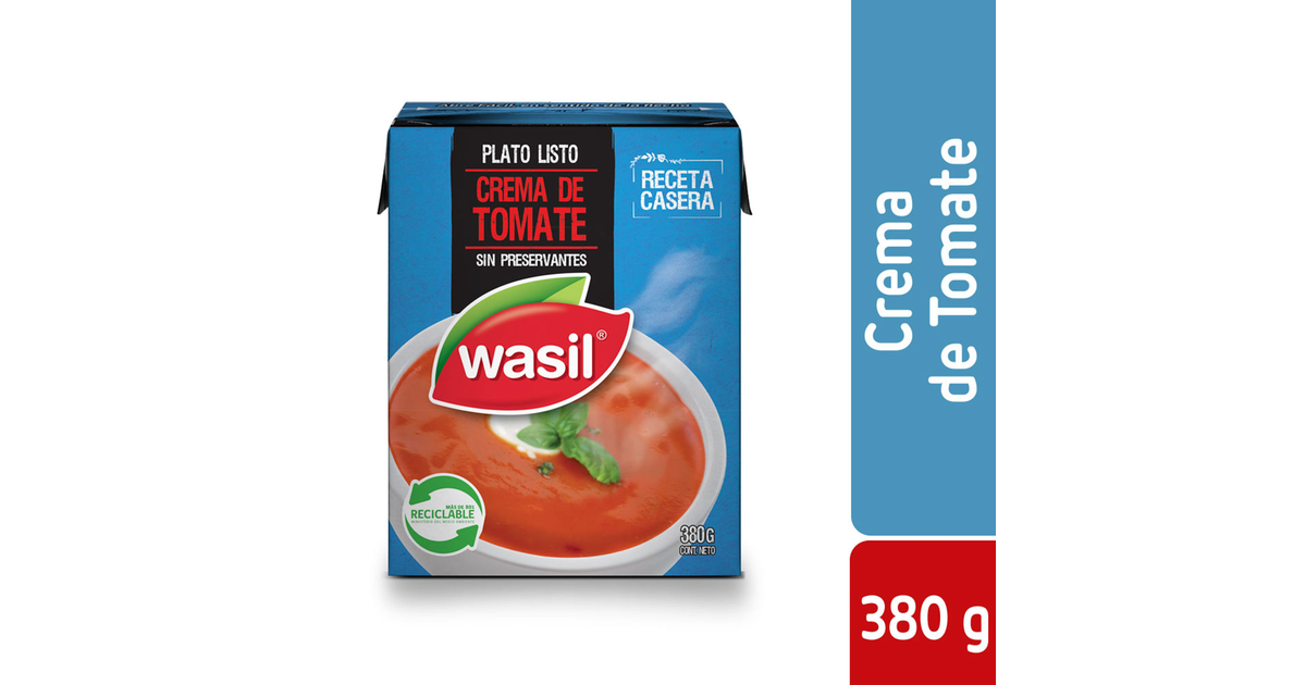 Wasil Crema de Tomates Receta Casera (380 g.) | SoloTodo.cl