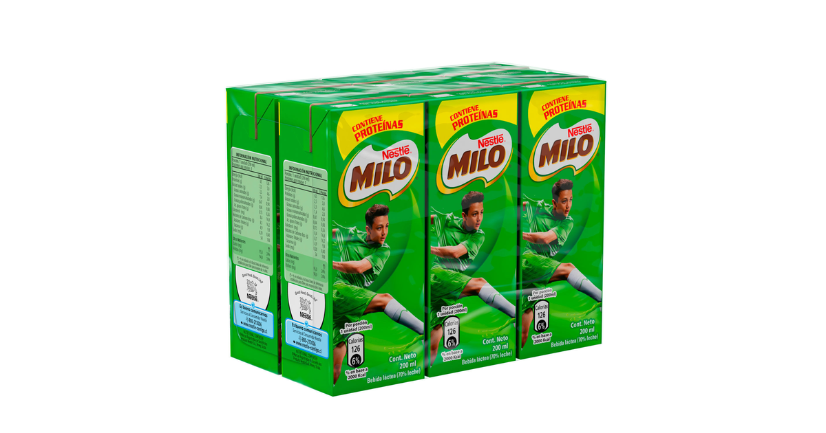 Milo Bebida Láctea (6 un. / 1200 mL.) | SoloTodo.cl