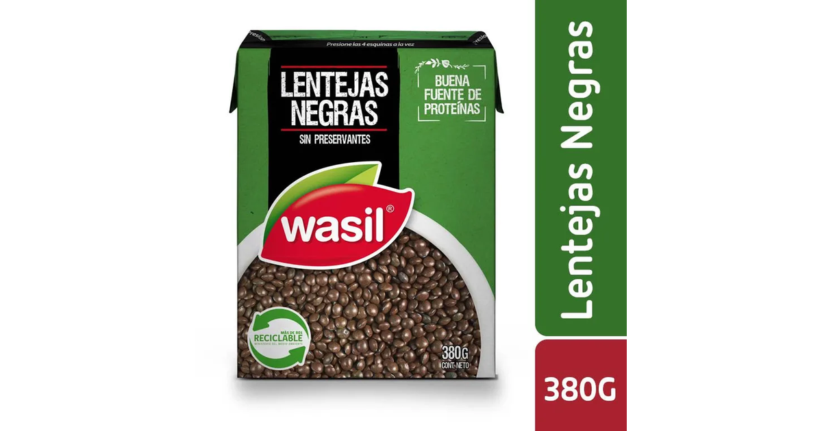 WASIL Lentejas Negras (380 g.) | SoloTodo.cl