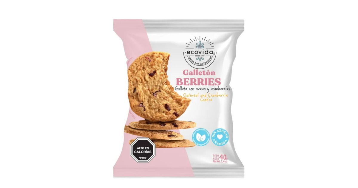 Ecovida Galletón Berries Sin Azúcar (40 g.) | SoloTodo.cl