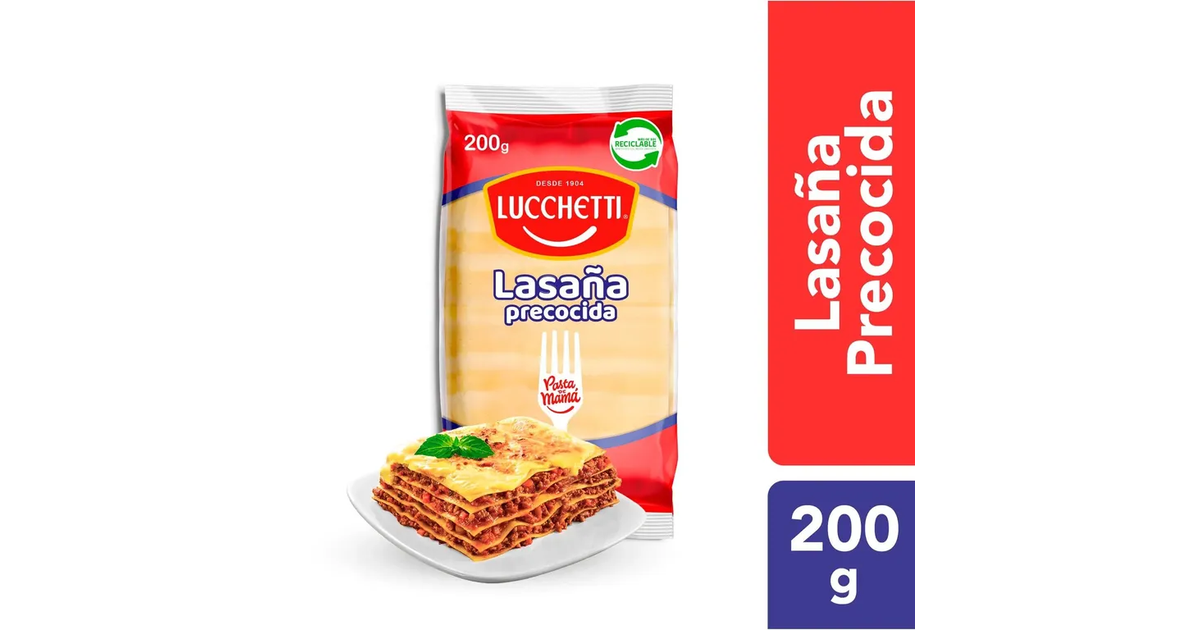 LUCCHETTI Fideo lasaña precocida (200 g.) | SoloTodo.cl
