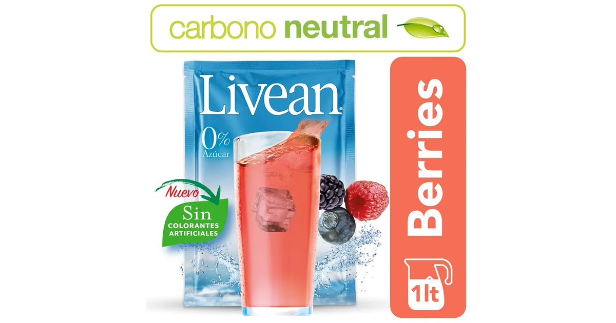 LIVEAN Bebida Instantánea Sabor Berries (7 g.) | SoloTodo.cl