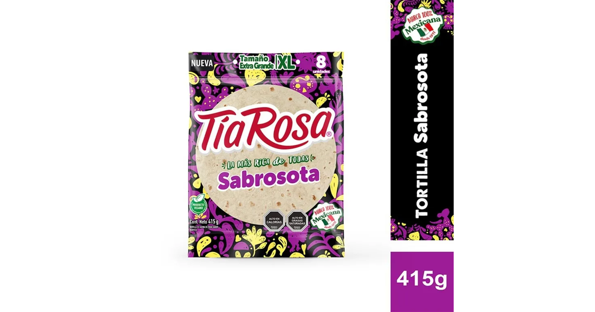 TIA ROSA Tortilla Sabrosota XL (8 un. / 415 g.) | SoloTodo.cl