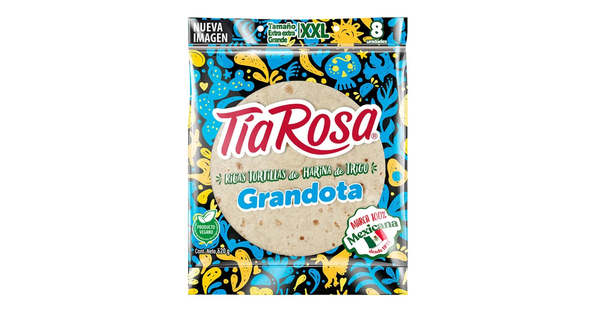 TIA ROSA Tortilla de Trigo Tamaño Extra Grande (8 un. / 620 g ...