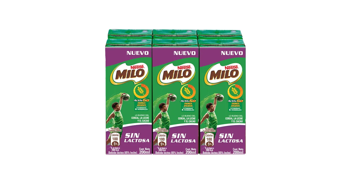 MILO PACK MILO ACTIV-GO SIN LACTO (6 un. / 1200 mL.) | SoloTodo.cl