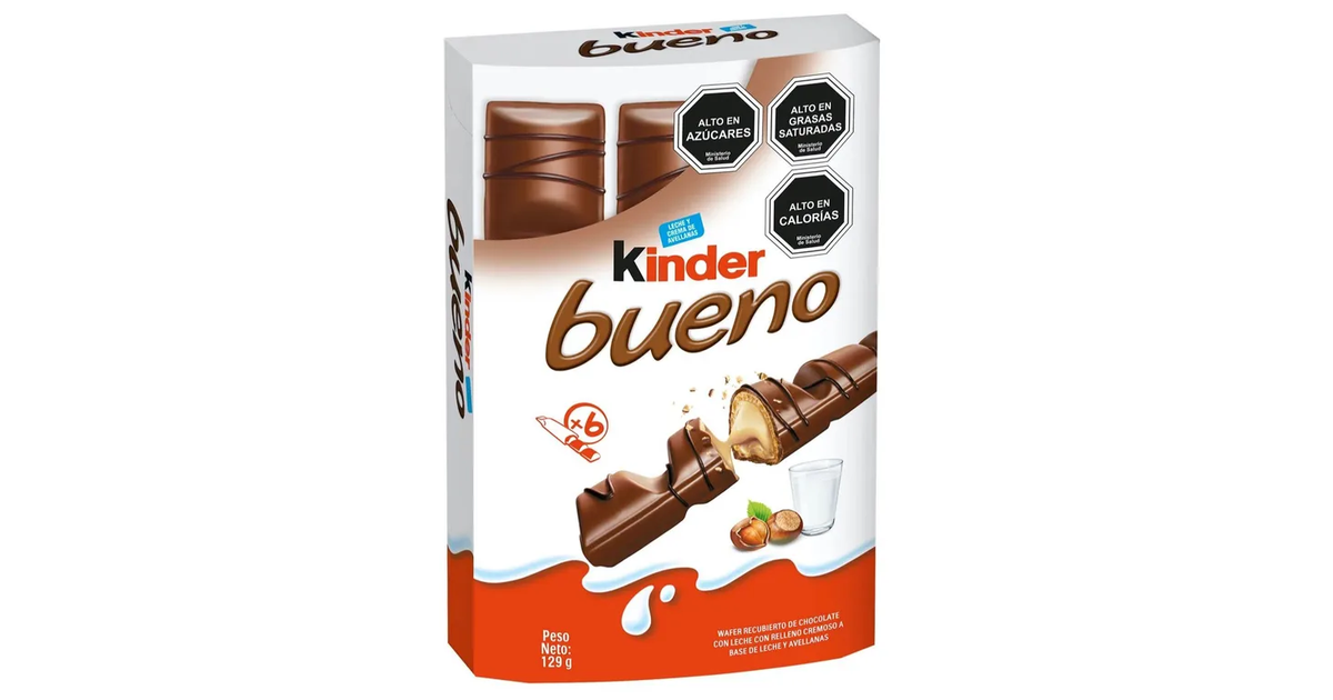 FERRERO ROCHER Chocolate Kinder Bueno Ferrero 6 unidades (6 un. / 129 g ...