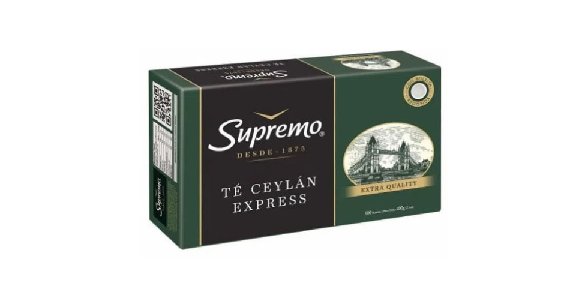 Supremo Té ceylán express (100 un.) | SoloTodo.cl