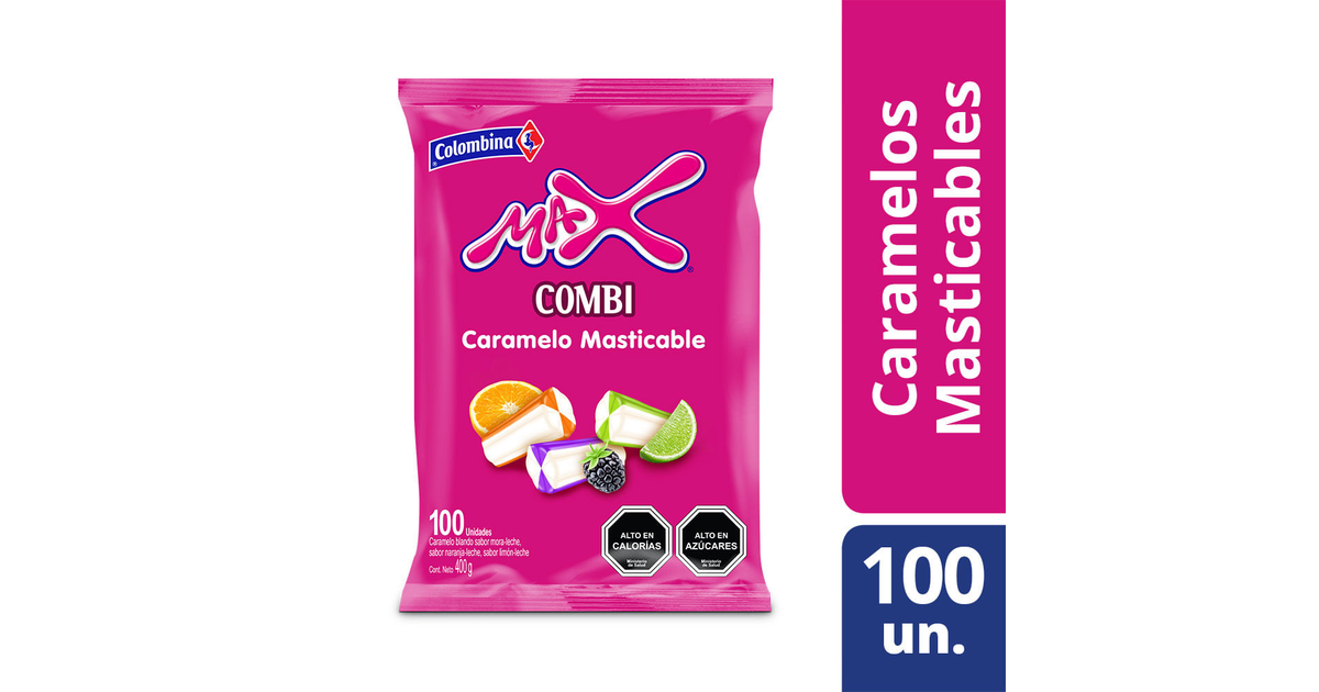 Colombina Masticables max combi surtidos (100 un. / 400 g.) | SoloTodo.cl