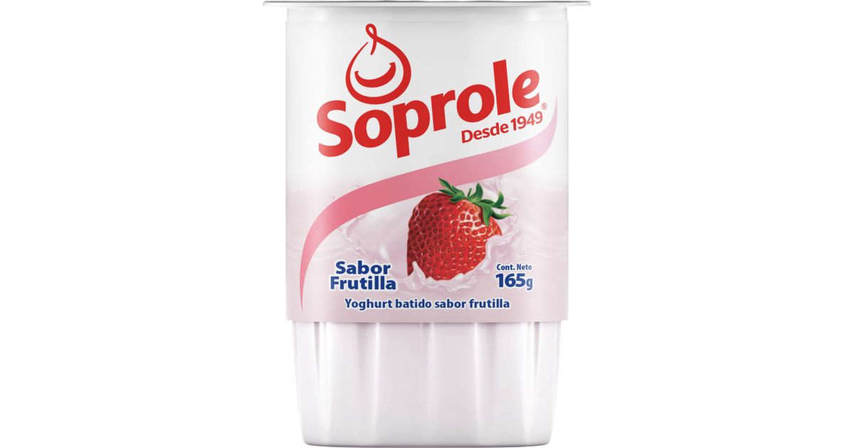 Soprole Yoghurt batido sabor frutilla pote (165 g.) | SoloTodo.cl