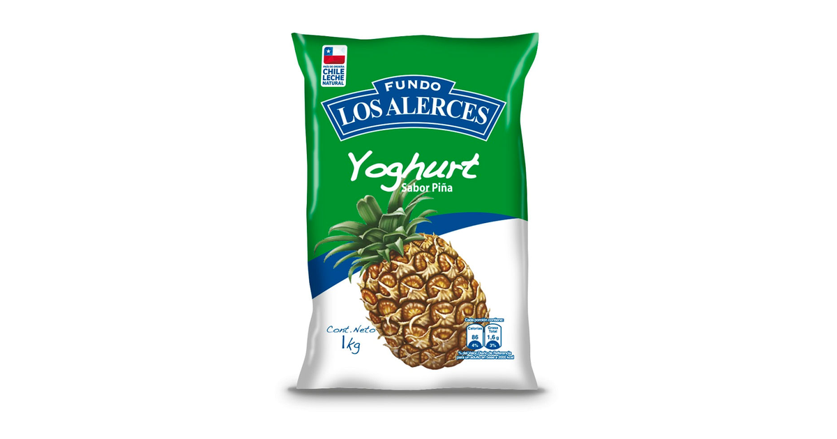 Fundo Los Alerces Yoghurt piña bolsa (1000 g.) | SoloTodo.cl
