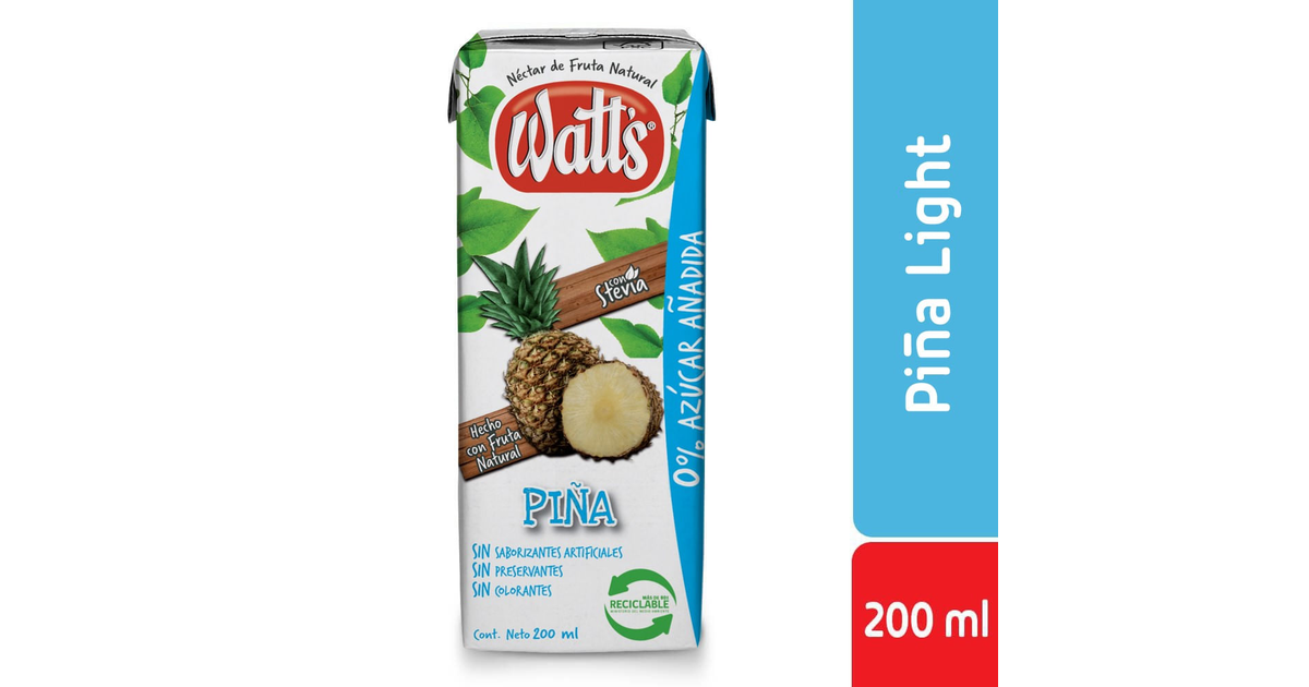 Watts Néctar light piña cajita (200 mL.) | SoloTodo.cl