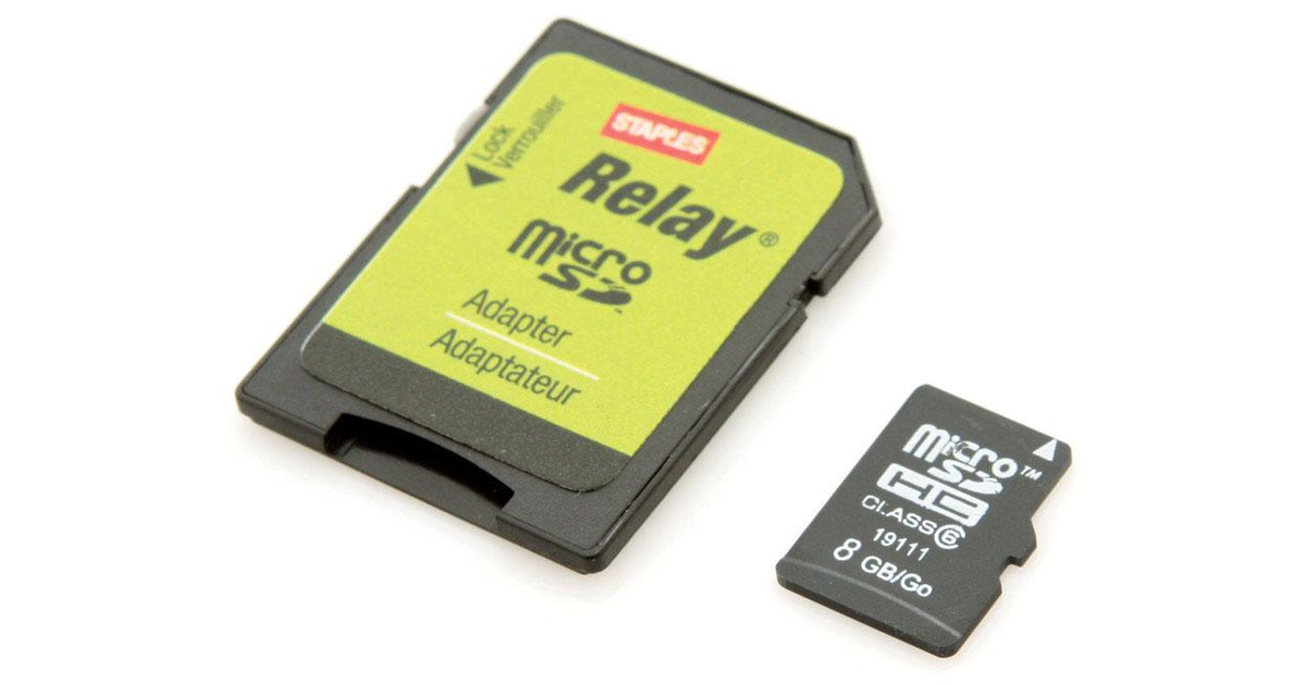 Staples Relay microSDHC / microSDXC 8 GB Class 6 / Video Class 6 ...