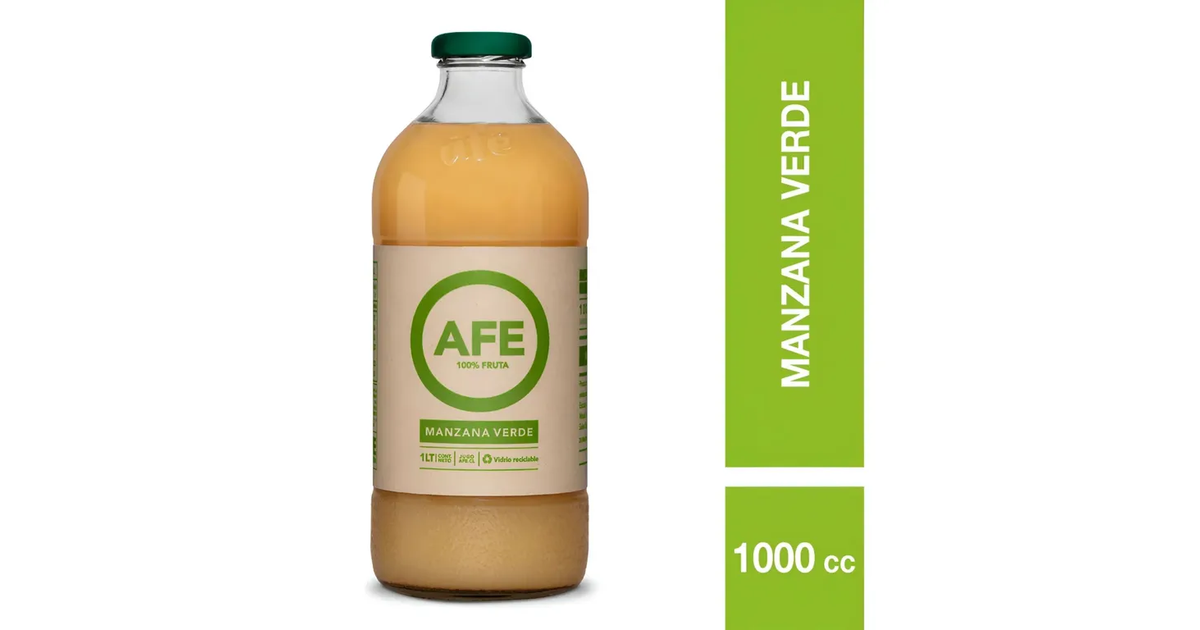 AFE Jugo Orgánico Manzana Verde Botella 1 L (1000 mL.) | SoloTodo.cl