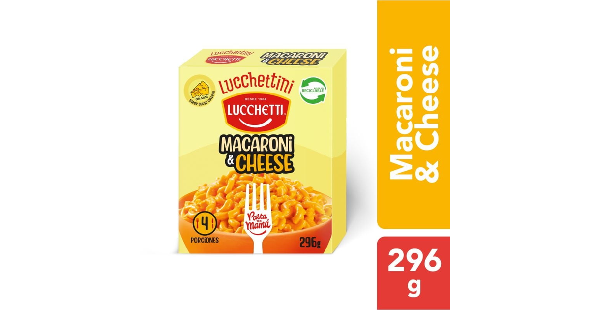 Lucchetti Fideo Pasta Macaroni & Cheese (296 g.) | SoloTodo.cl