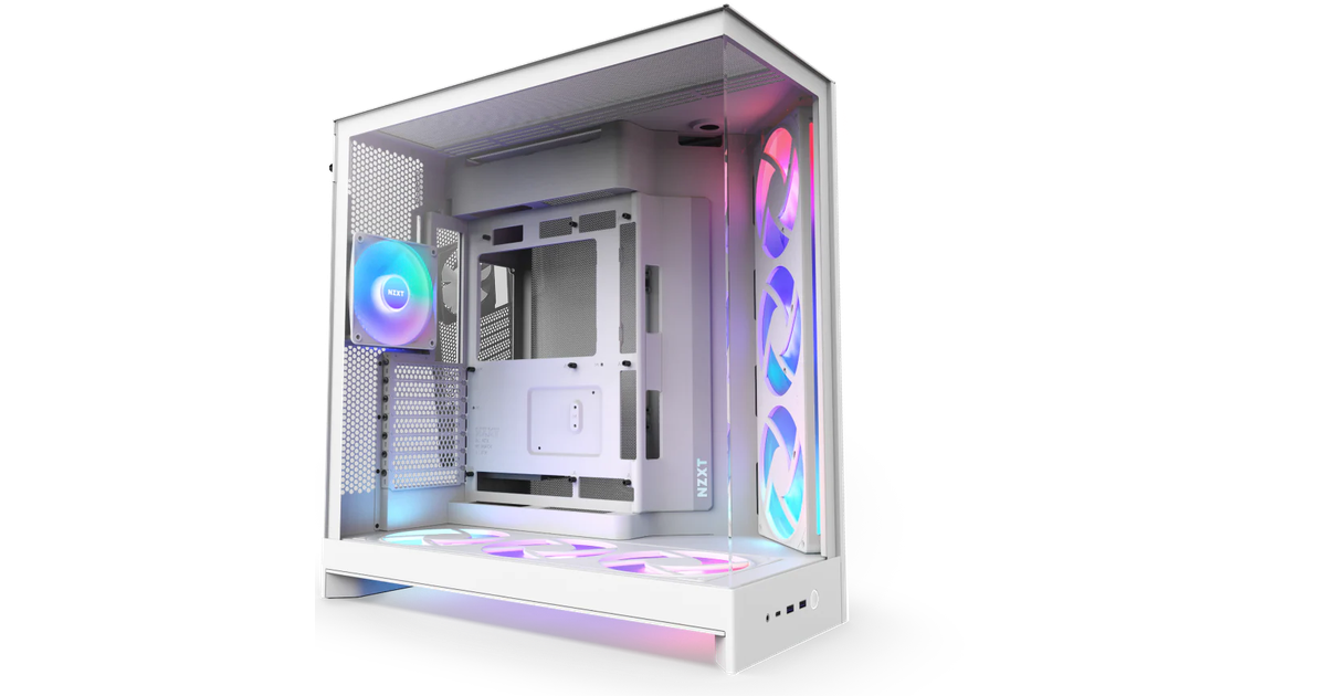 NZXT H9 Flow RGB Plus - White (CM-H92FW-P2) | SoloTodo.cl
