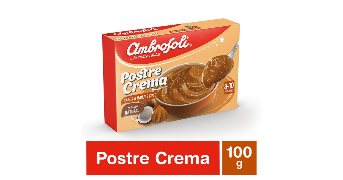 Ambrosoli Postre Crema Manjar Coco (100 g.) | SoloTodo.cl