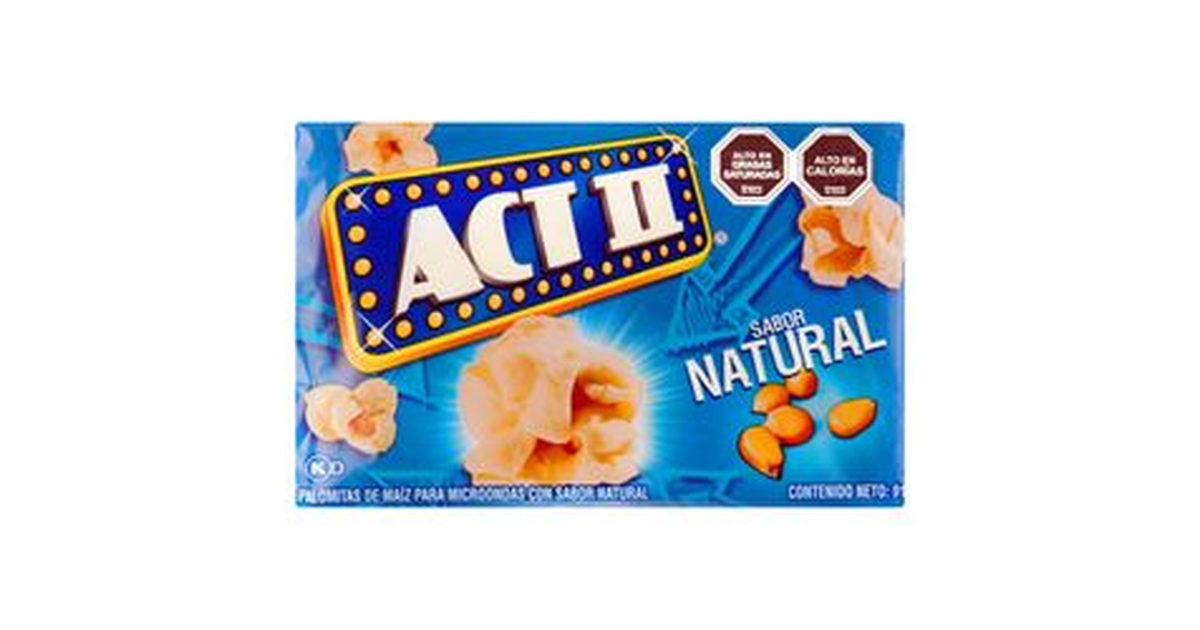 Act II Popcorn Natural para Microondas (91 g.) | SoloTodo.cl