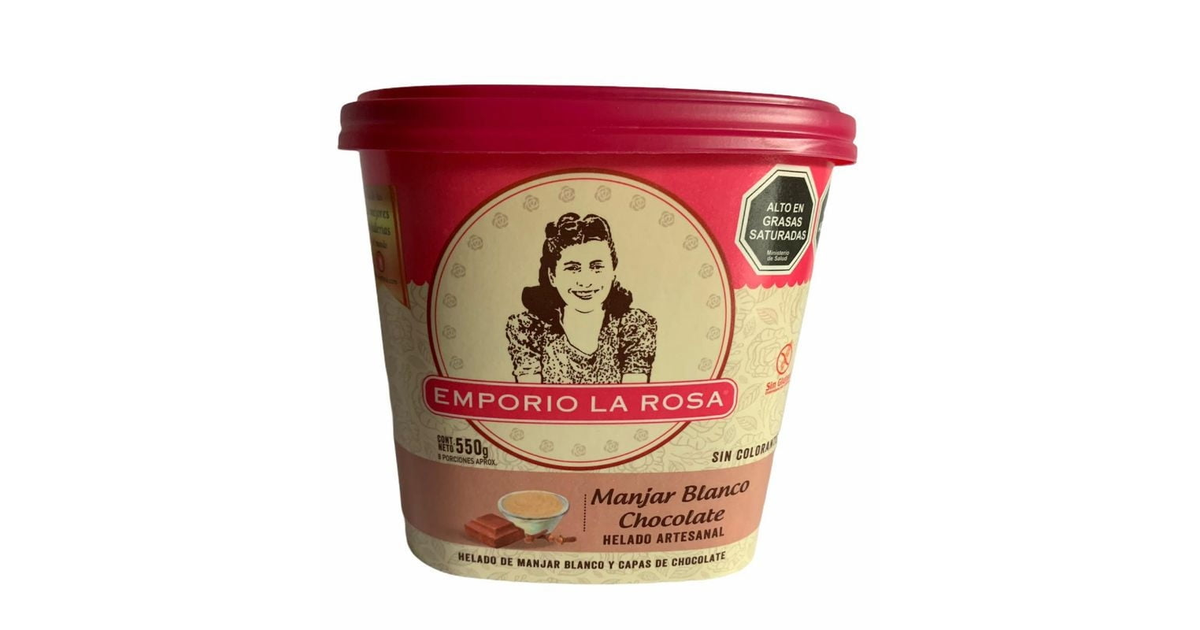 Emporio La Rosa Helado Manjar Blanco Chocolate Pote (550 g.) | SoloTodo.cl