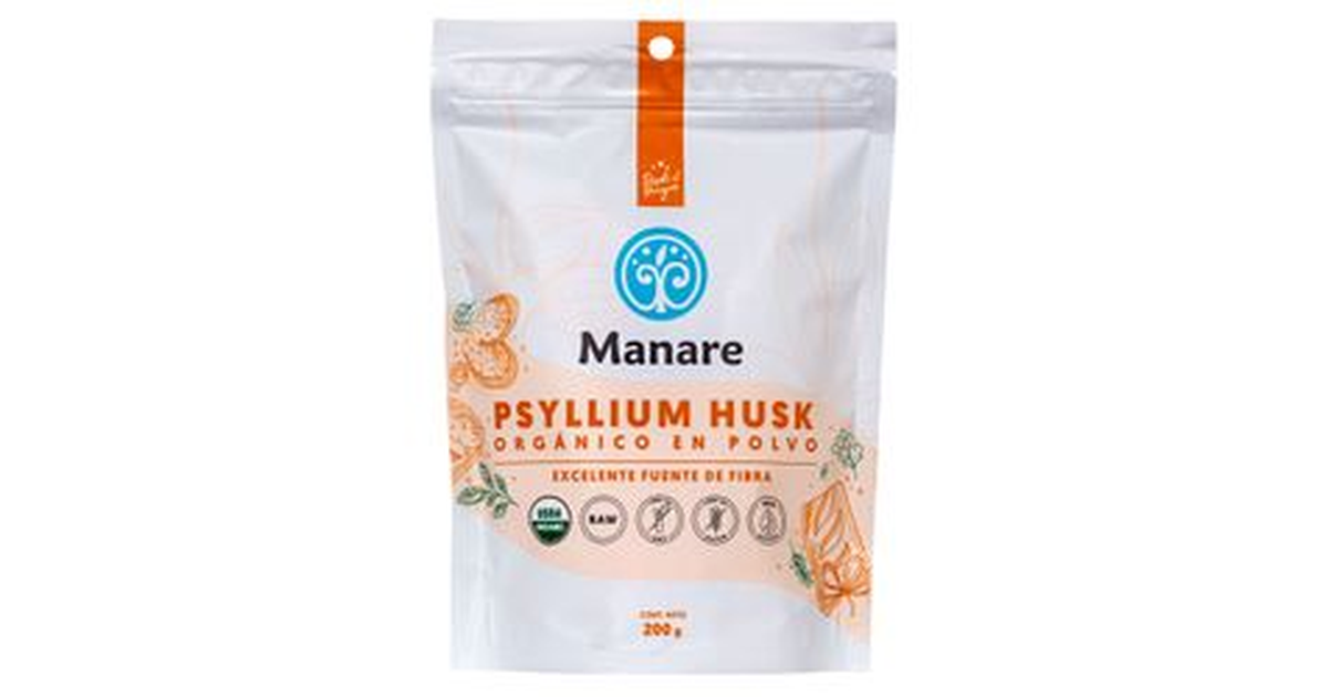 Manare Psyllium Husk Manare Orgánico (200 g.) | SoloTodo.cl