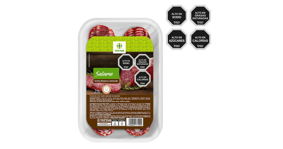TOTTUS Salame Riojano Ancho Granel (100 g.) | SoloTodo.cl