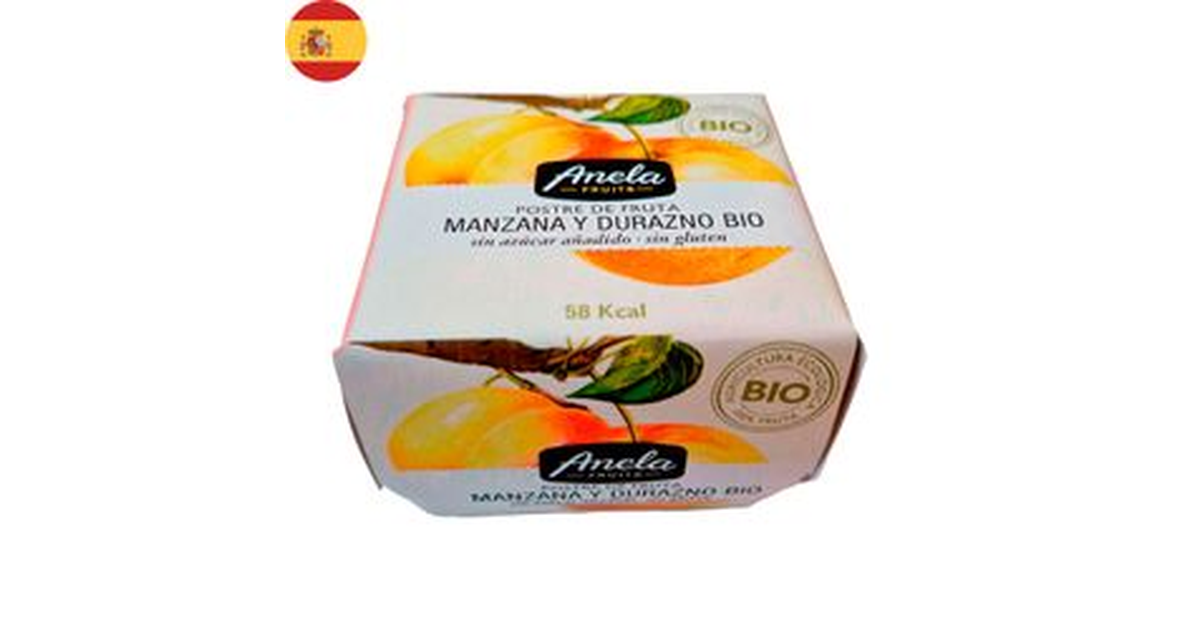 Bio Anela Postre Manzana Durazno (2 un. / 200 g.) | SoloTodo.cl
