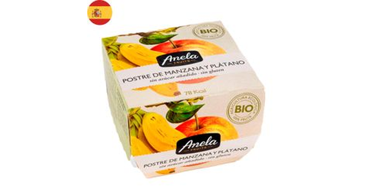 Bio Anela Compota de Manzana y Plátano Orgánica Sin Azúcar 100 g 2 un ...