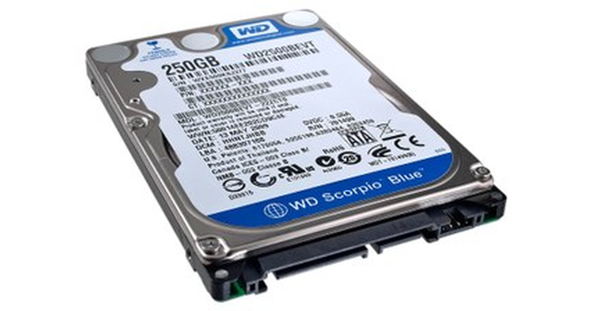 Hard Disk Interno Western Digital Scorpio Blue 250GB 2.5&Prime; SATA Per Laptop