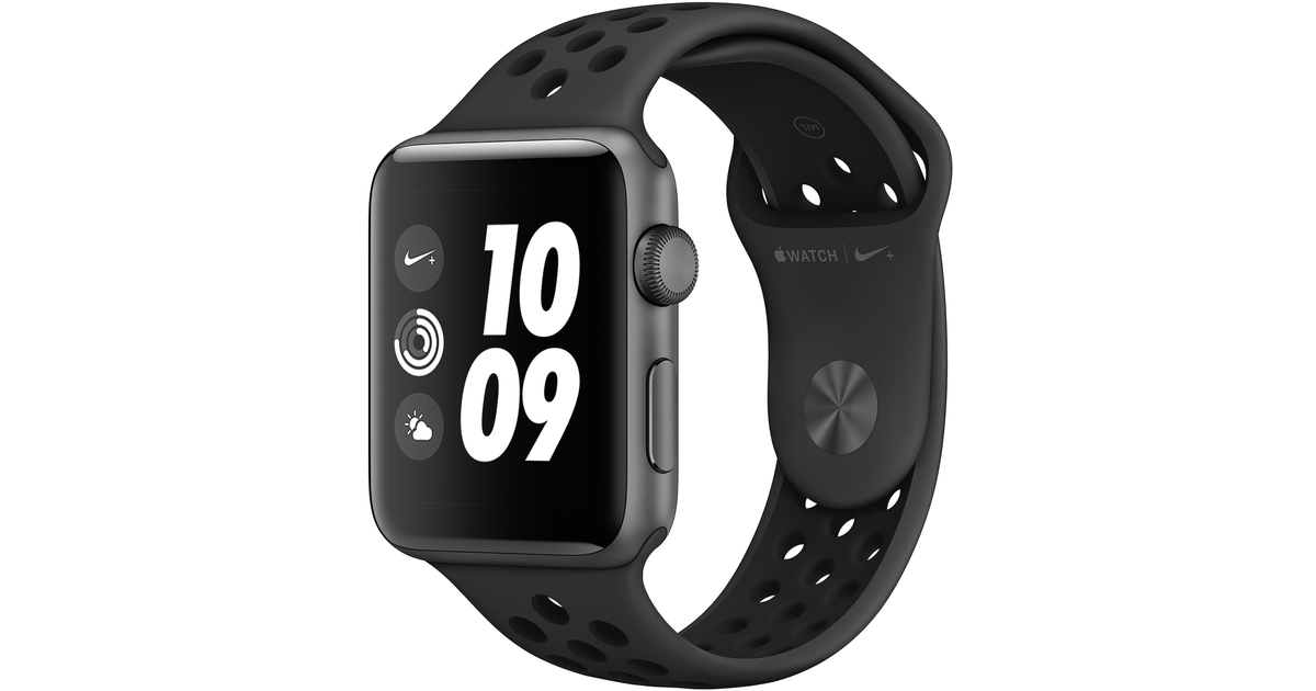 SHION Apple Watch 3 Nike + 42mm  GPS Apple Watch 3 Nike 42mm - Negro (MQL42CI/A) | SoloTodo.cl