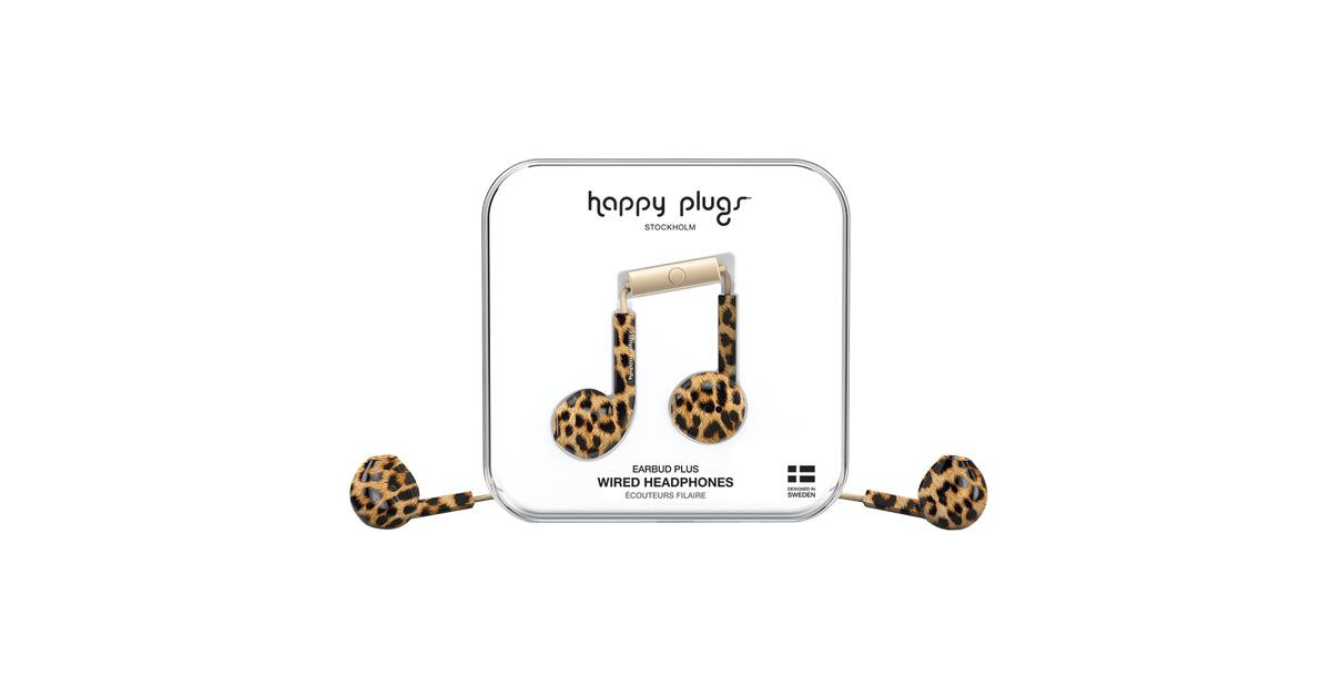 Happy Plugs Earbud Plus Wired - Leopard | SoloTodo.cl