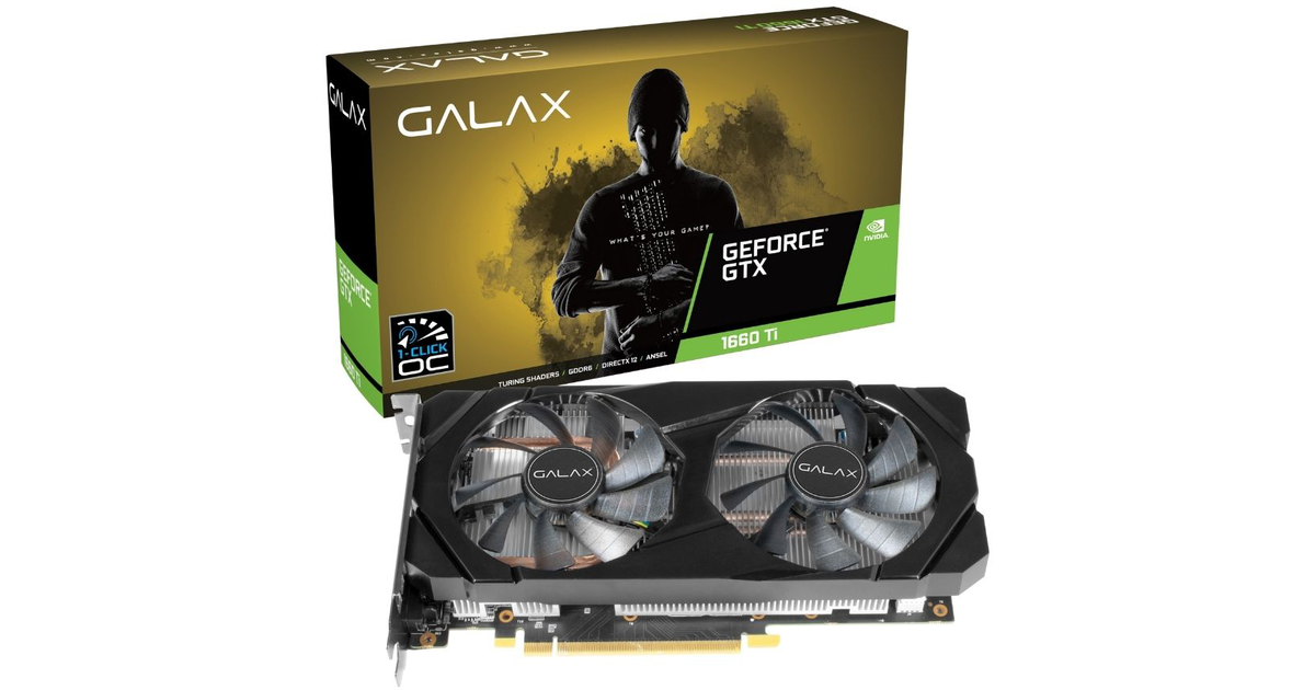 PCパーツ GALAX GTX 1660 Ti 1 Click OC 6GB GDDR6