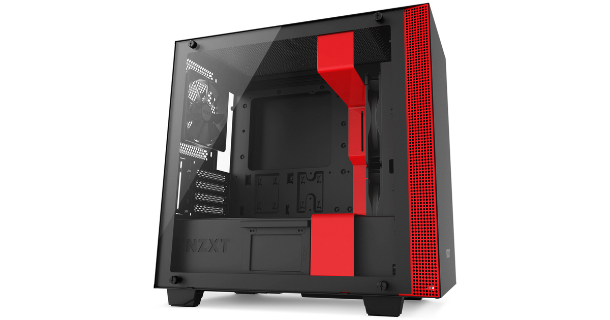 NZXT H400 - Matte Black + Red (CA-H400B-BR) | SoloTodo.cl