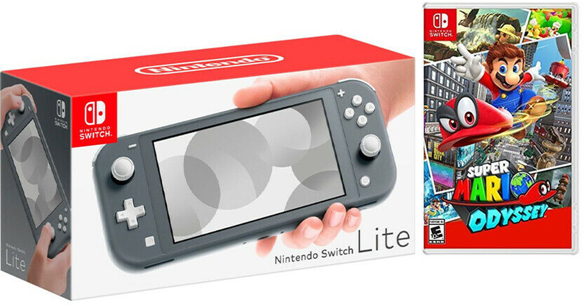 Nintendo Switch Lite Gray + Super Mario Odyssey | SoloTodo.cl