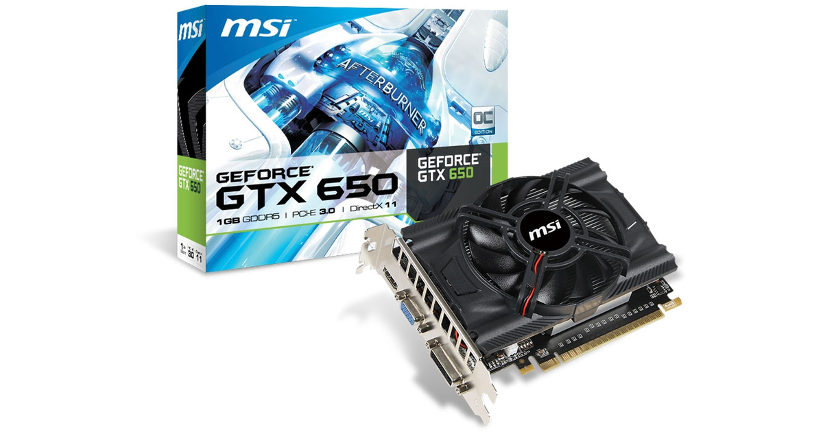 Carte Graphique MSI N650-1GD5/OCV1 - 1 Go - VGA DVI HDMI - Occasion