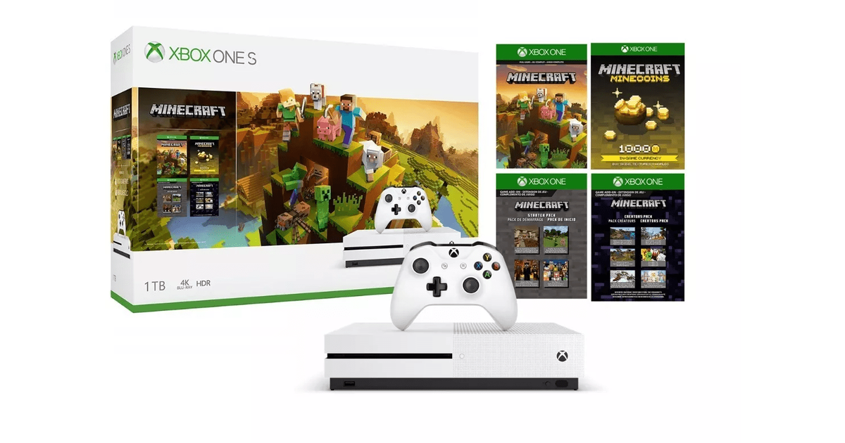 Microsoft Xbox One S 1 TB Minecraft Creators Bundle + 1000 Minecoins ...