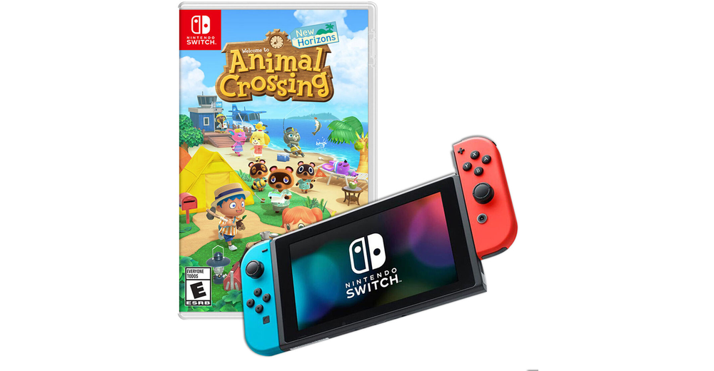 Productividad terraza vamos a hacerlo Nintendo Switch Joy-Con Neon + Animal Crossing: New Horizons - SoloTodo