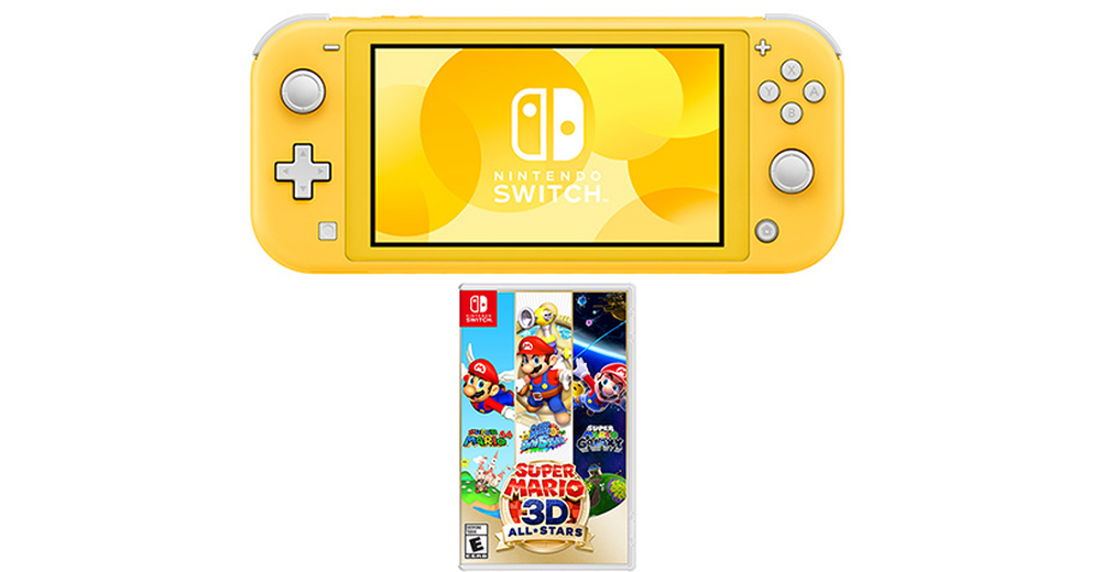 Resaltar distrito 945 Nintendo Switch Lite Yellow + Super Mario 3D All-Stars - SoloTodo