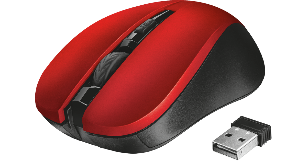 Trust Mydo Silent Click Wireless Mouse - Red (21871) | SoloTodo.cl
